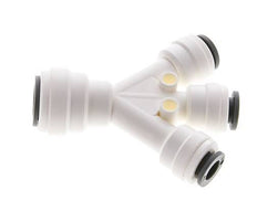 Racor doble en Y de 1/4'' x 3/8'' POM EPDM 3 salidas [2 piezas]