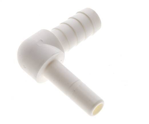 1/4'' x 8.5mm 90deg Elbow Plug-in Fitting with Hose Pillar POM EPDM [10 Pieces]