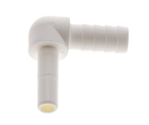 1/4'' x 8.5mm 90deg Elbow Plug-in Fitting with Hose Pillar POM EPDM [10 Pieces]