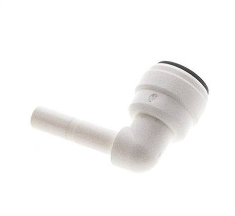 3/16'' x 3/16'' 90deg Elbow Push-in Fitting with Plug-in POM EPDM [10 Pieces]