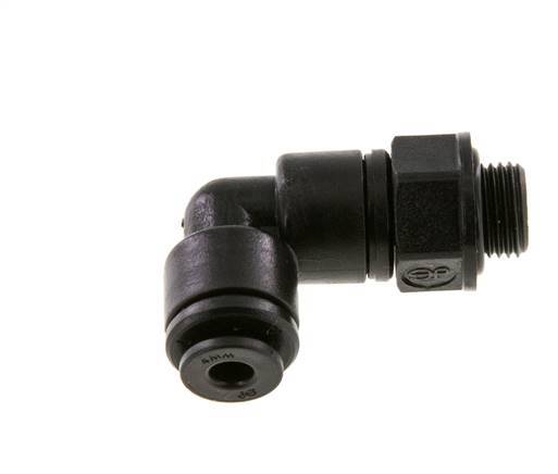 4mm x G1/8'' 90deg Elbow Push-in Fitting with Male Threads POM NBR Rotatable [2 Pieces]