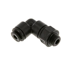 4mm x G1/8'' 90deg Elbow Push-in Fitting with Male Threads POM NBR Rotatable [2 Pieces]