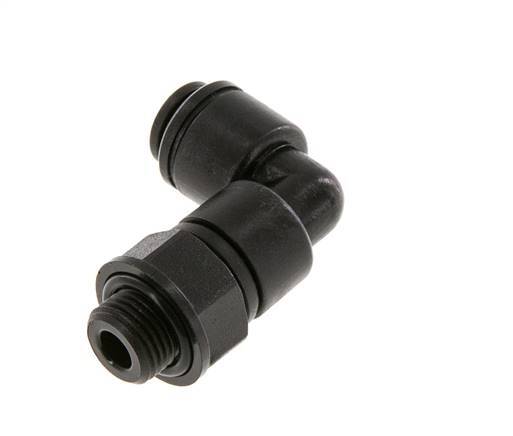 4mm x G1/8'' 90deg Elbow Push-in Fitting with Male Threads POM NBR Rotatable [2 Pieces]