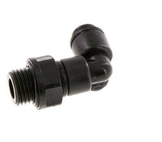 4mm x G1/4'' 90deg Elbow Push-in Fitting with Male Threads POM NBR Rotatable [2 Pieces]