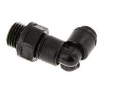 4mm x G1/4'' 90deg Elbow Push-in Fitting with Male Threads POM NBR Rotatable [2 Pieces]
