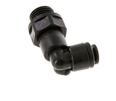 4mm x G1/4'' 90deg Elbow Push-in Fitting with Male Threads POM NBR Rotatable [2 Pieces]