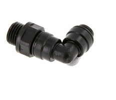 6mm x G1/4'' 90deg Elbow Push-in Fitting with Male Threads POM NBR Rotatable [2 Pieces]