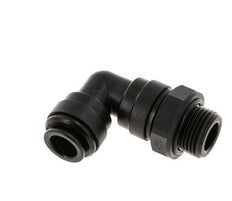 Codo de 90 grados 10mm x G3/8'' con rosca macho Latón NBR Giratorio