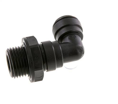 Codo de 90 grados 10mm x G1/2'' con rosca macho Latón NBR Giratorio