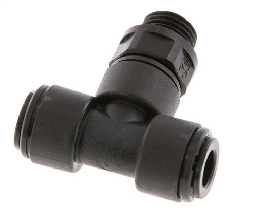 8mm x G1/4'' Inline Tee Push-in Fitting with Male Threads POM NBR FDA Rotatable