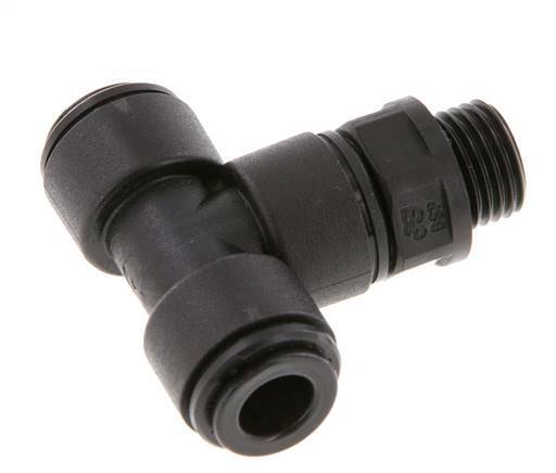 8mm x G1/4'' Inline Tee Push-in Fitting with Male Threads POM NBR FDA Rotatable