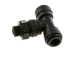 10mm x G1/4'' Inline Tee Push-in Fitting with Male Threads POM NBR FDA Rotatable