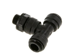 10mm x G1/4'' Inline Tee Push-in Fitting with Male Threads POM NBR FDA Rotatable