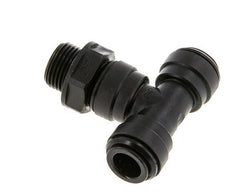 10mm x G3/8'' Inline Tee Push-in Fitting with Male Threads POM NBR FDA Rotatable