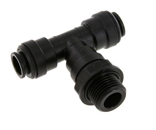 12mm x G1/2'' Inline Tee Push-in Fitting with Male Threads POM NBR FDA Rotatable