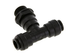 12mm x G1/2'' Inline Tee Push-in Fitting with Male Threads POM NBR FDA Rotatable