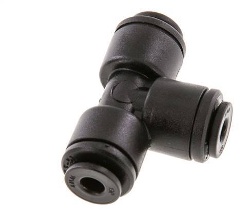 4mm Tee Push-in Fitting POM NBR FDA [2 Pieces]