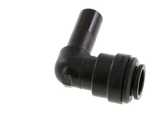 12mm x 12mm 90deg Elbow Push-in Fitting with Plug-in POM NBR [2 Pieces]