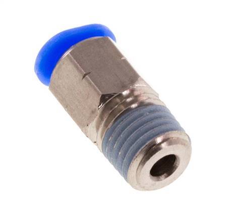 1/8'' x 1/16'' NPT Push-in Fitting with Male Threads Brass/PBT NBR [5 Pieces]