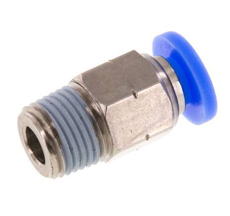 3/16'' x 1/8'' NPT Push-in Fitting with Male Threads Brass/PBT NBR [5 Pieces]