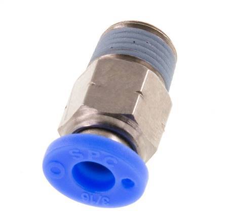 3/16'' x 1/8'' NPT Push-in Fitting with Male Threads Brass/PBT NBR [5 Pieces]