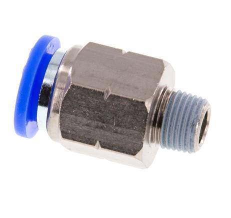 3/8'' x 1/8'' NPT Push-in Fitting with Male Threads Brass/PBT NBR [2 Pieces]