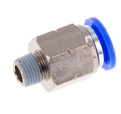 3/8'' x 1/8'' NPT Push-in Fitting with Male Threads Brass/PBT NBR [2 Pieces]