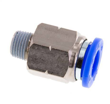 3/8'' x 1/8'' NPT Push-in Fitting with Male Threads Brass/PBT NBR [2 Pieces]