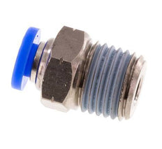 3/16'' x 1/4'' NPT Push-in Fitting with Male Threads Brass/PBT NBR [5 Pieces]