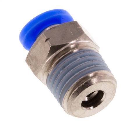 3/16'' x 1/4'' NPT Push-in Fitting with Male Threads Brass/PBT NBR [5 Pieces]