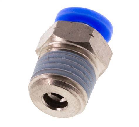 3/16'' x 1/4'' NPT Push-in Fitting with Male Threads Brass/PBT NBR [5 Pieces]
