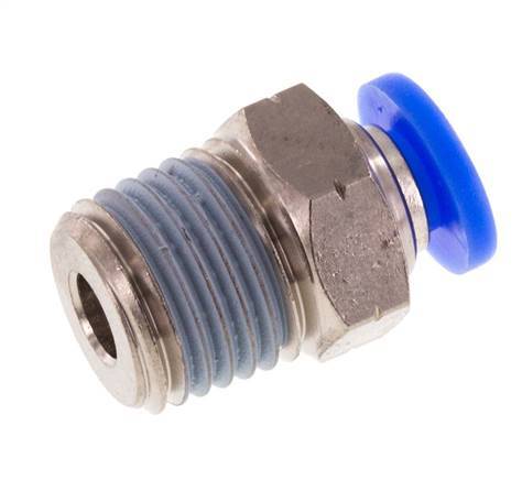 3/16'' x 1/4'' NPT Push-in Fitting with Male Threads Brass/PBT NBR [5 Pieces]