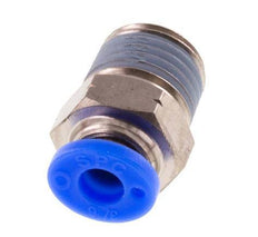 3/16'' x 1/4'' NPT Push-in Fitting with Male Threads Brass/PBT NBR [5 Pieces]