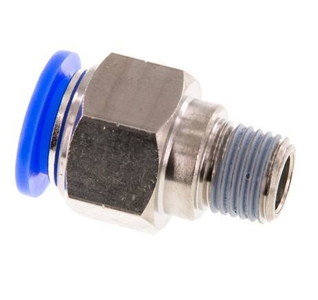 1/2'' x 1/4'' NPT Push-in Fitting with Male Threads Brass/PBT NBR [2 Pieces]
