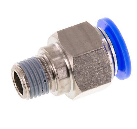1/2'' x 1/4'' NPT Push-in Fitting with Male Threads Brass/PBT NBR [2 Pieces]