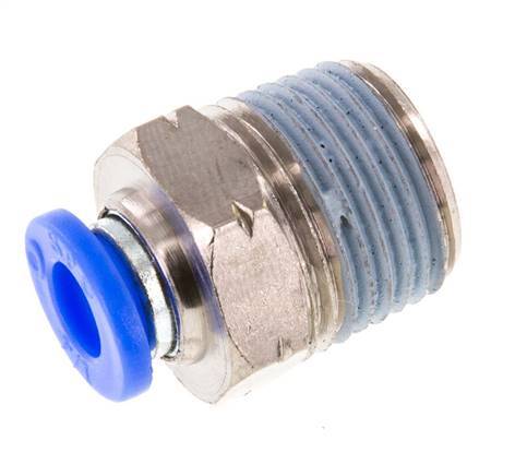 1/4'' x 3/8'' NPT Push-in Fitting with Male Threads Brass/PBT NBR [2 Pieces]