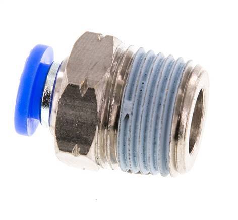 1/4'' x 3/8'' NPT Push-in Fitting with Male Threads Brass/PBT NBR [2 Pieces]