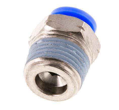 1/4'' x 3/8'' NPT Push-in Fitting with Male Threads Brass/PBT NBR [2 Pieces]