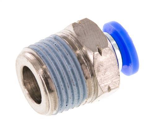 1/4'' x 3/8'' NPT Push-in Fitting with Male Threads Brass/PBT NBR [2 Pieces]