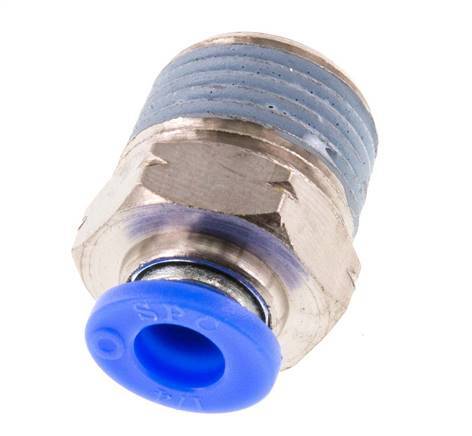 1/4'' x 3/8'' NPT Push-in Fitting with Male Threads Brass/PBT NBR [2 Pieces]