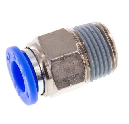3/8'' x 3/8'' NPT Push-in Fitting with Male Threads Brass/PBT NBR [2 Pieces]