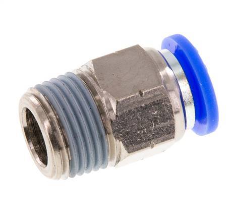 3/8'' x 3/8'' NPT Push-in Fitting with Male Threads Brass/PBT NBR [2 Pieces]