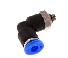 3/16'' x UNF 10-32 90deg Elbow Push-in Fitting Brass/PBT NBR Rotatable [2 Pieces]