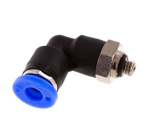Codo de 3/16'' x UNF 10-32 90deg Latón/PBT NBR Giratorio [2 Piezas]