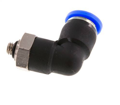 1/4'' x UNF 10-32 Codo de 90deg Racor Latón/PBT NBR Giratorio [2 Piezas]