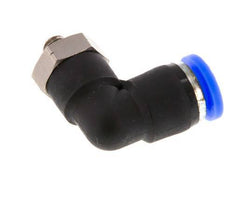 1/4'' x UNF 10-32 90deg Elbow Push-in Fitting Brass/PBT NBR Rotatable [2 Pieces]