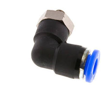1/4'' x UNF 10-32 90deg Elbow Push-in Fitting Brass/PBT NBR Rotatable [2 Pieces]