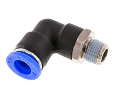 5/16'' x 1/8'' NPT 90deg Elbow Push-in Fitting with Male Threads Brass/PBT NBR Rotatable [2 Pieces]