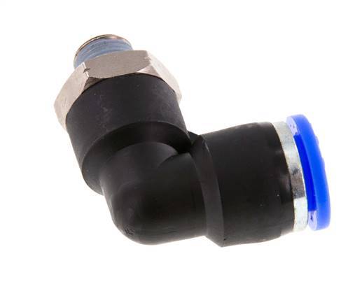 3/8'' x 1/8'' NPT 90deg Elbow Push-in Fitting with Male Threads Brass/PBT NBR Rotatable [2 Pieces]