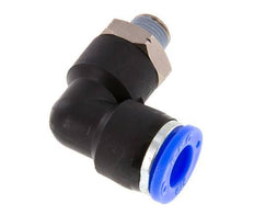 3/8'' x 1/8'' NPT 90deg Elbow Push-in Fitting with Male Threads Brass/PBT NBR Rotatable [2 Pieces]